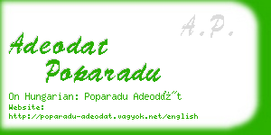 adeodat poparadu business card